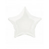 Globo estrella blanco metalizado
