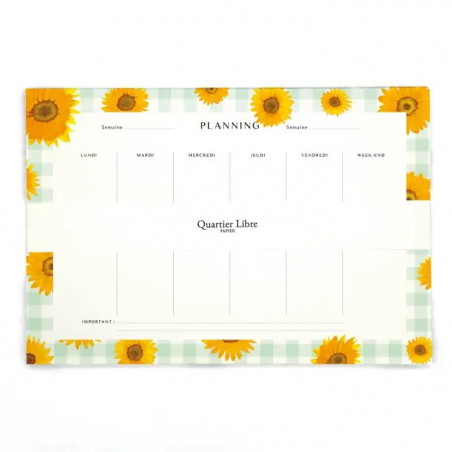 Planificador girasoles