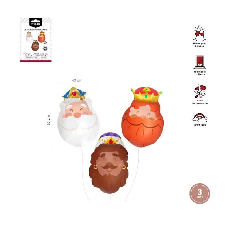 Set 3 Cabezas Reyes Magos