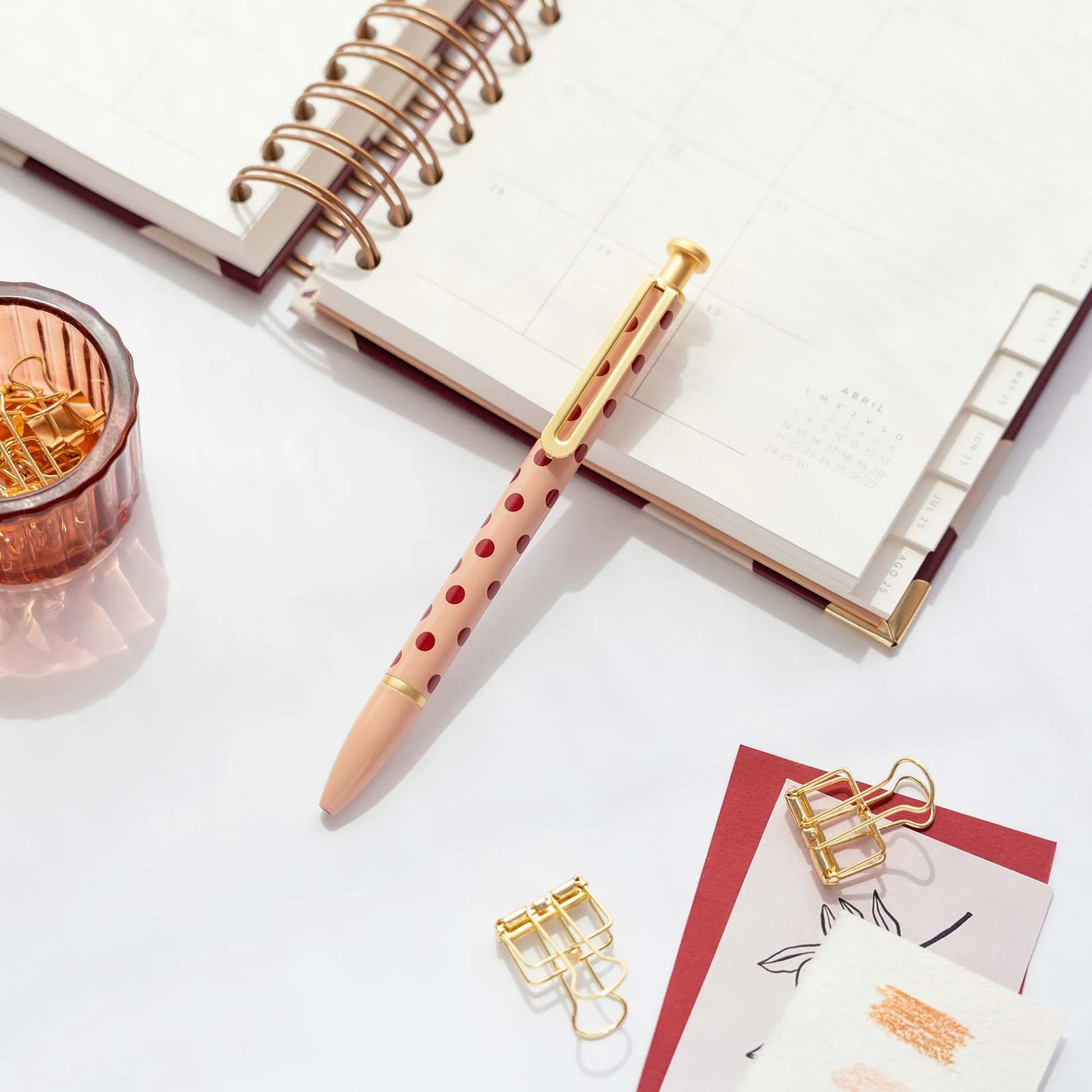 Bolígrafo Charuca. Pink & cherry