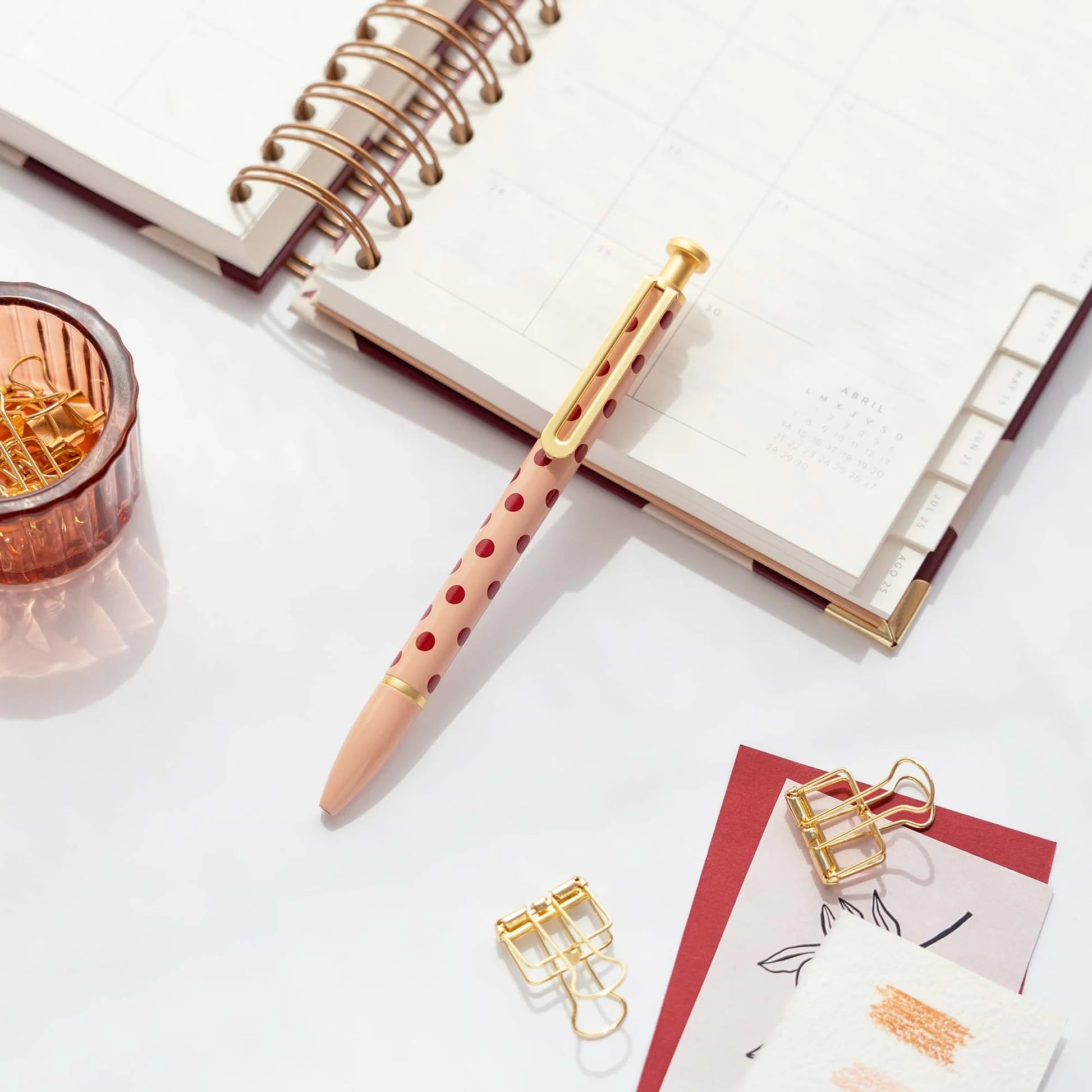 Bolígrafo Charuca. Pink & cherry