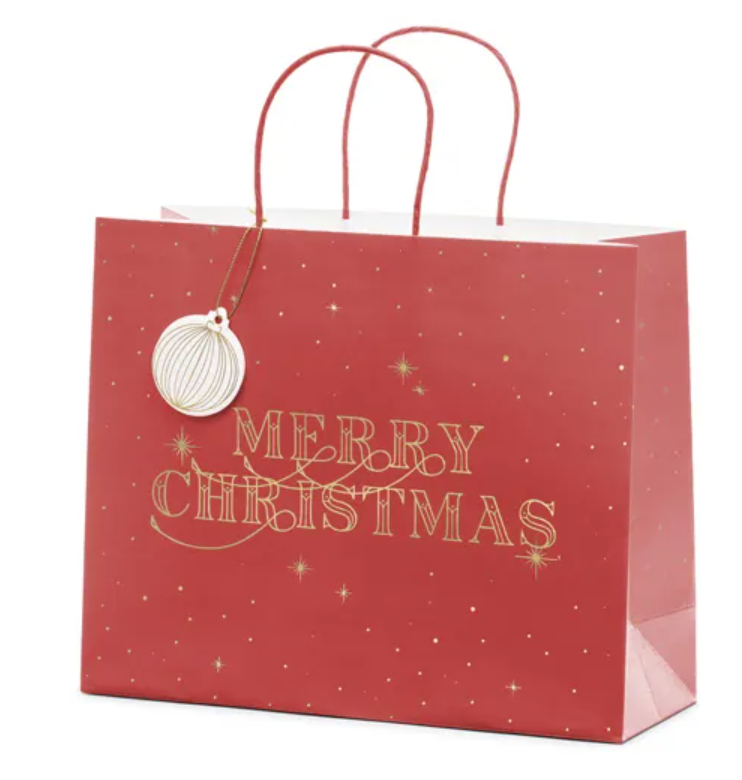 Bolsa regalo Merry Christmas rojo