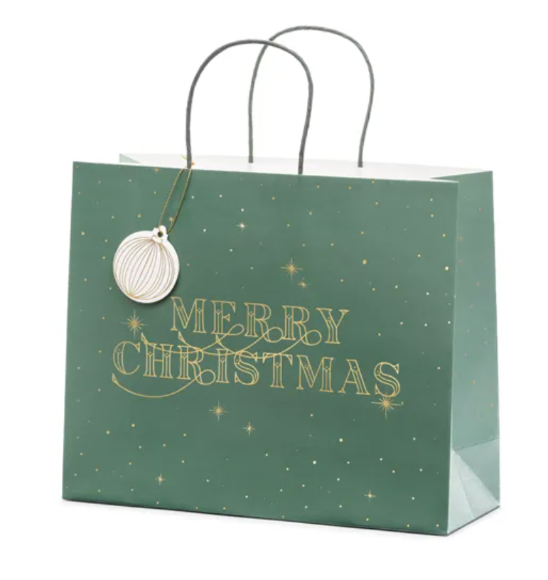 Bolsa Merry Christmas verde