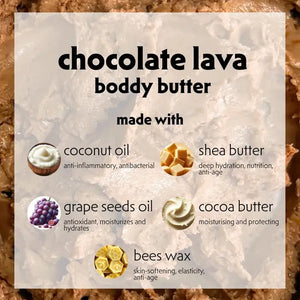 Body butter gourmand Chocolate Lava envase sostenible de aluminio 100% natural