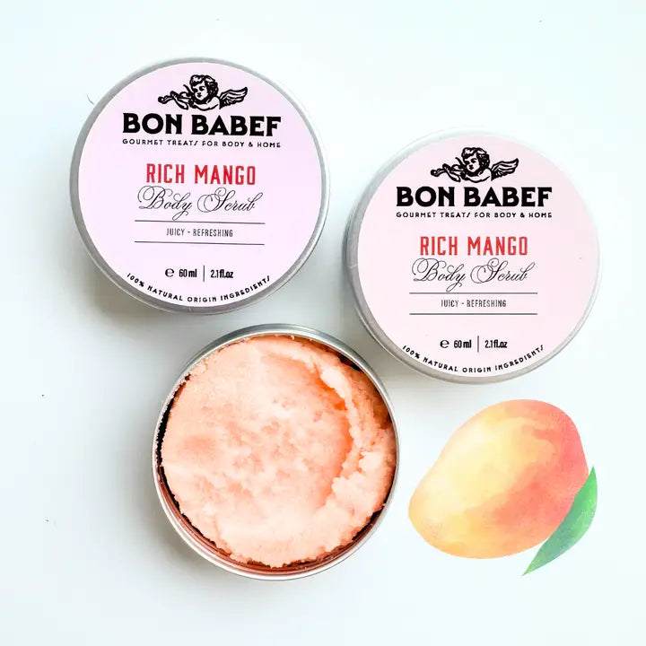 Exfoliante corporal sal de mango envase vidrio-aluminio reciclable exfoliación intensa