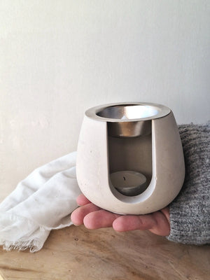 Quemador minimalista cemento gris hogar wax melts velas té duradero”