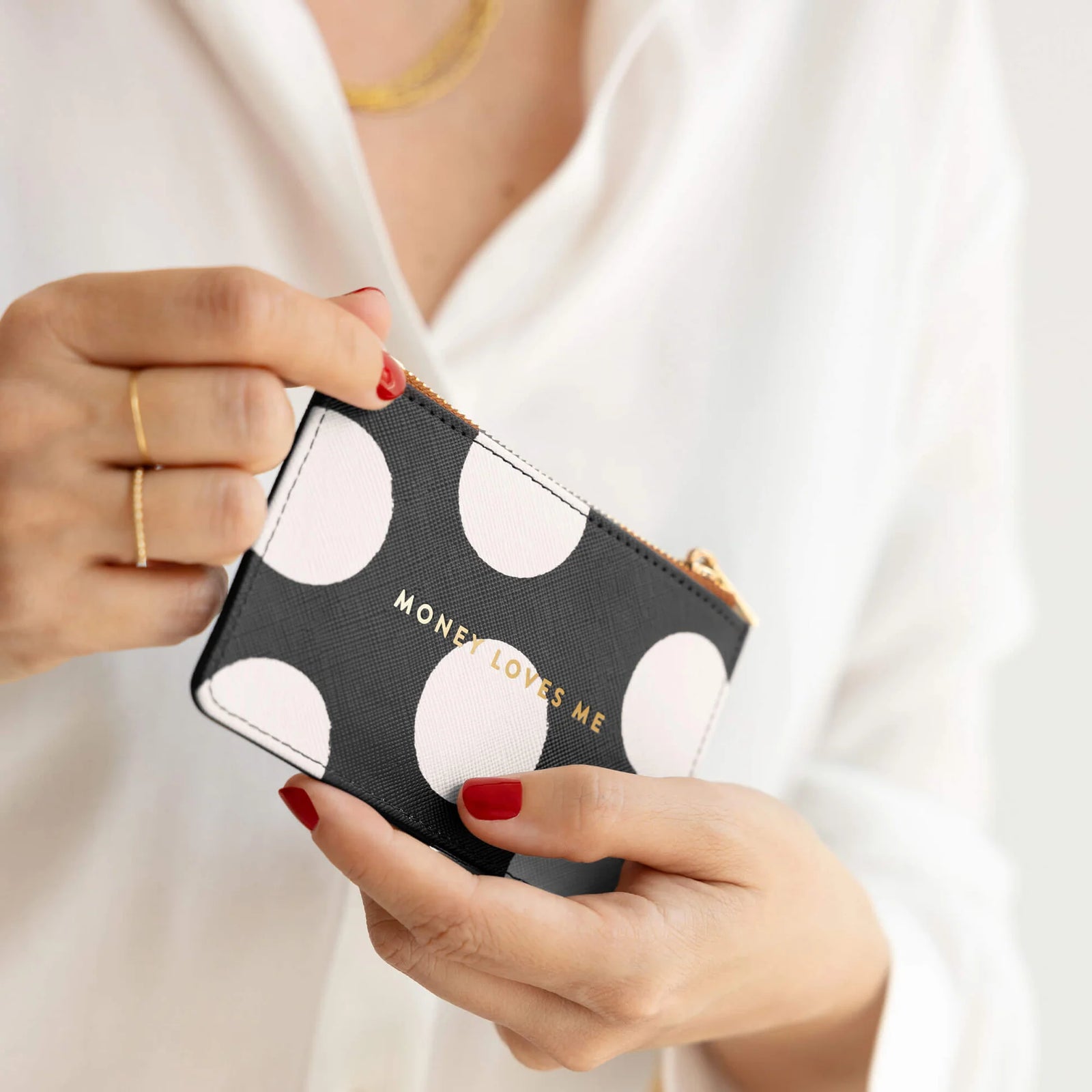 Tarjetero monedero. Negro.