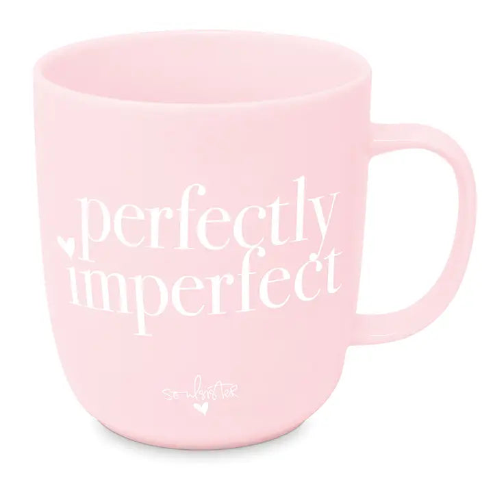 Taza Perfectamente Imperfecta porcelana 0,35l mensaje amor propio inspirador