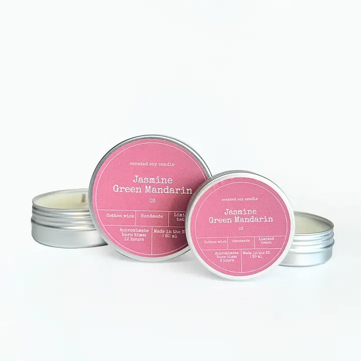 Vela de soja Floral & Especiada en lata – Aroma floral y sofisticado