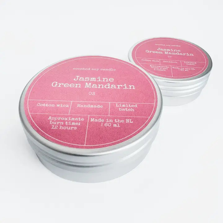 Vela de soja Floral & Especiada en lata – Aroma floral y sofisticado