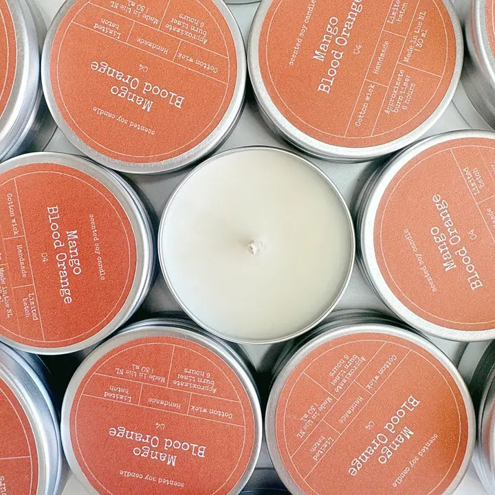 Vela de soja Tropical en lata – Aroma afrutado y exótico