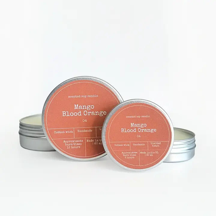 Vela de soja Tropical en lata – Aroma afrutado y exótico