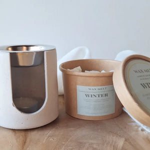 Envase craft wax melts 90g naturales invierno reconfortante esenciales”