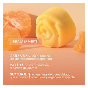 Esencia sólida rosa perfumada vainilla y mandarina