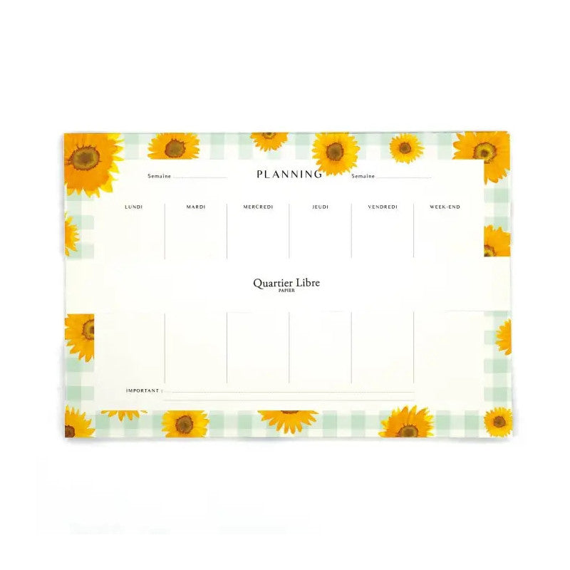 Planificador girasoles